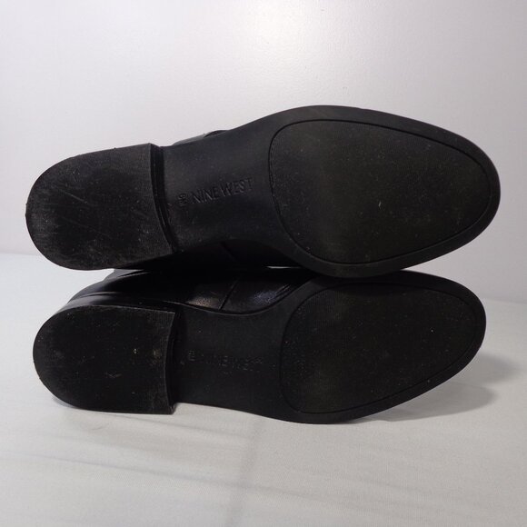 Nine West Women’s Blogger Harness Riding Boots Mid Calf Black Leather‎ Size 6M - Picture 7 of 10